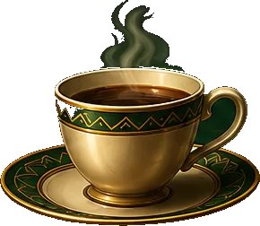 A cup of coffee on a saucer